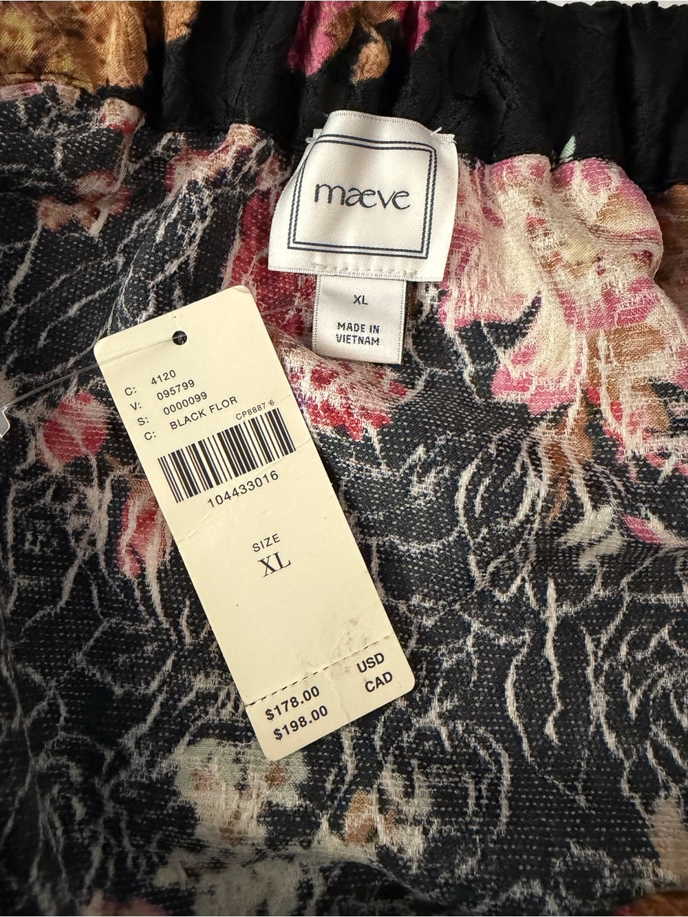 NWT MAEVE The Jacie Floral Jacquard Midi Skirt Black Anthropologie XL - Picture 9 of 15